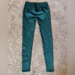 Womens ALO teal ribbed leggings size XS